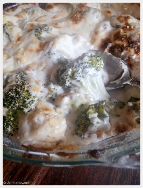 Creamy Broccoli Cauliflower Bake