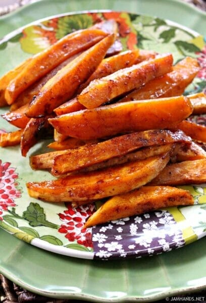 Roasted Sweet Potatoes with Honey Cinnamon Glaze