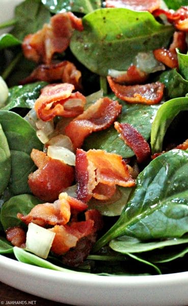 Spinach Salad with Hot Bacon Dressing Recipe