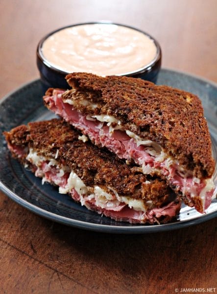Reuben Sandwiches with Homemade Thousand Island Dressing