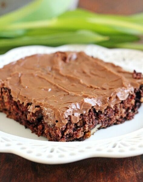 Frosted Chocolate Zucchini Brownies