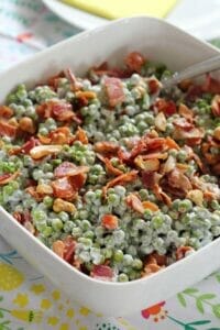 Crunchy Pea Salad with Bacon and Cashews