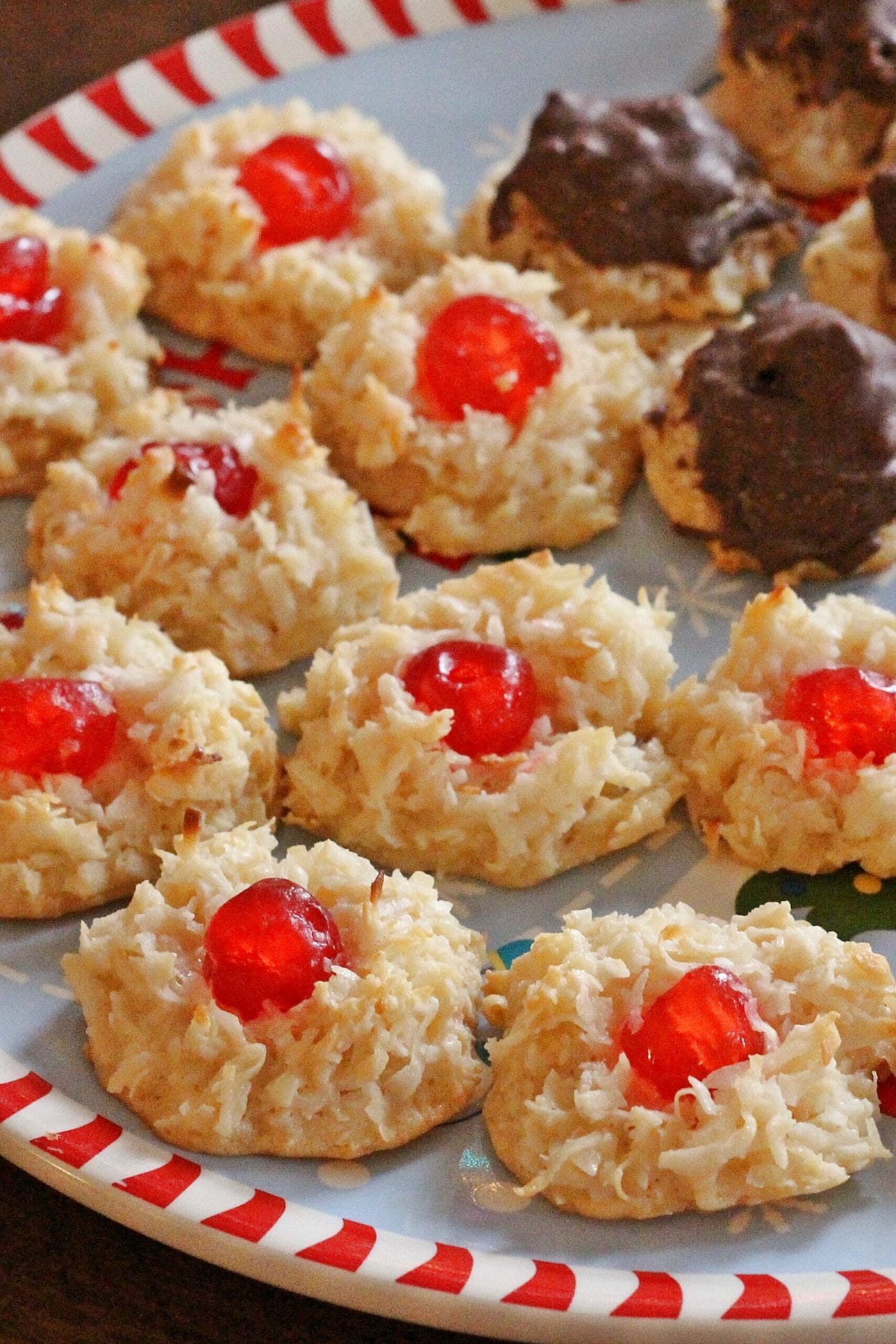 Cherry Topped Coconut Macaroons