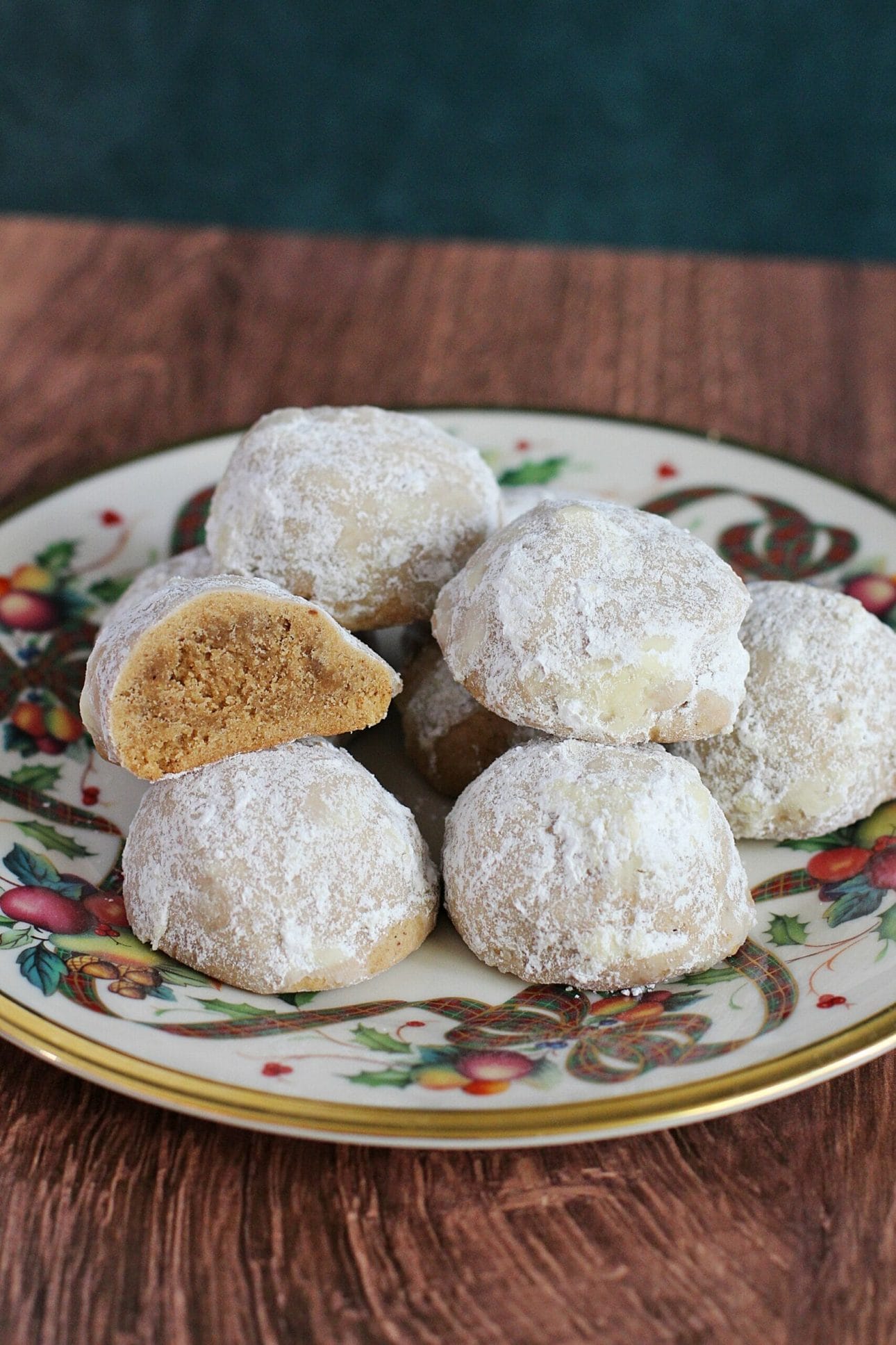 Gingerbread Snowball Cookies