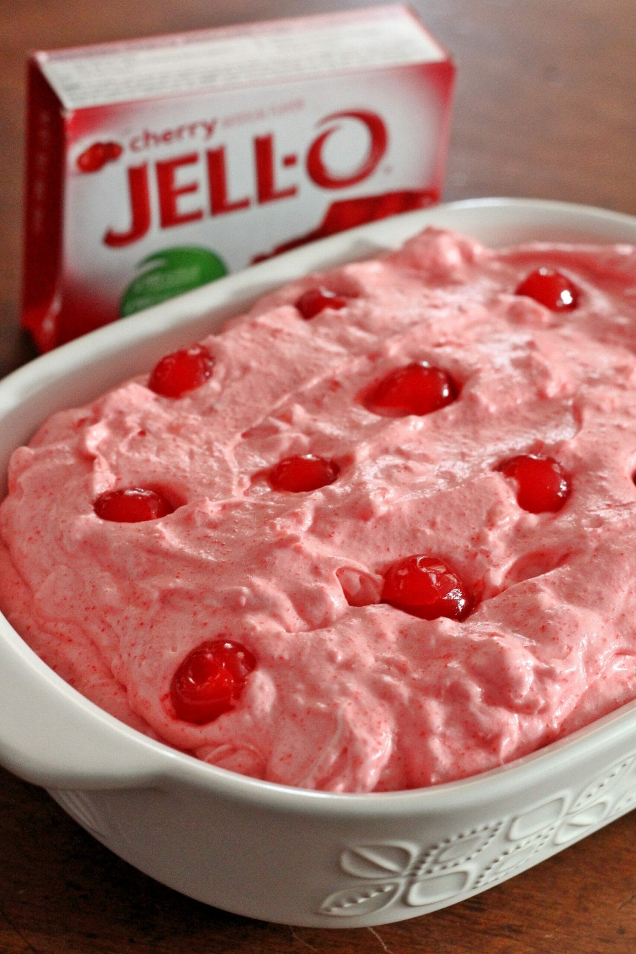Pink Cherry Jell-O Fluff