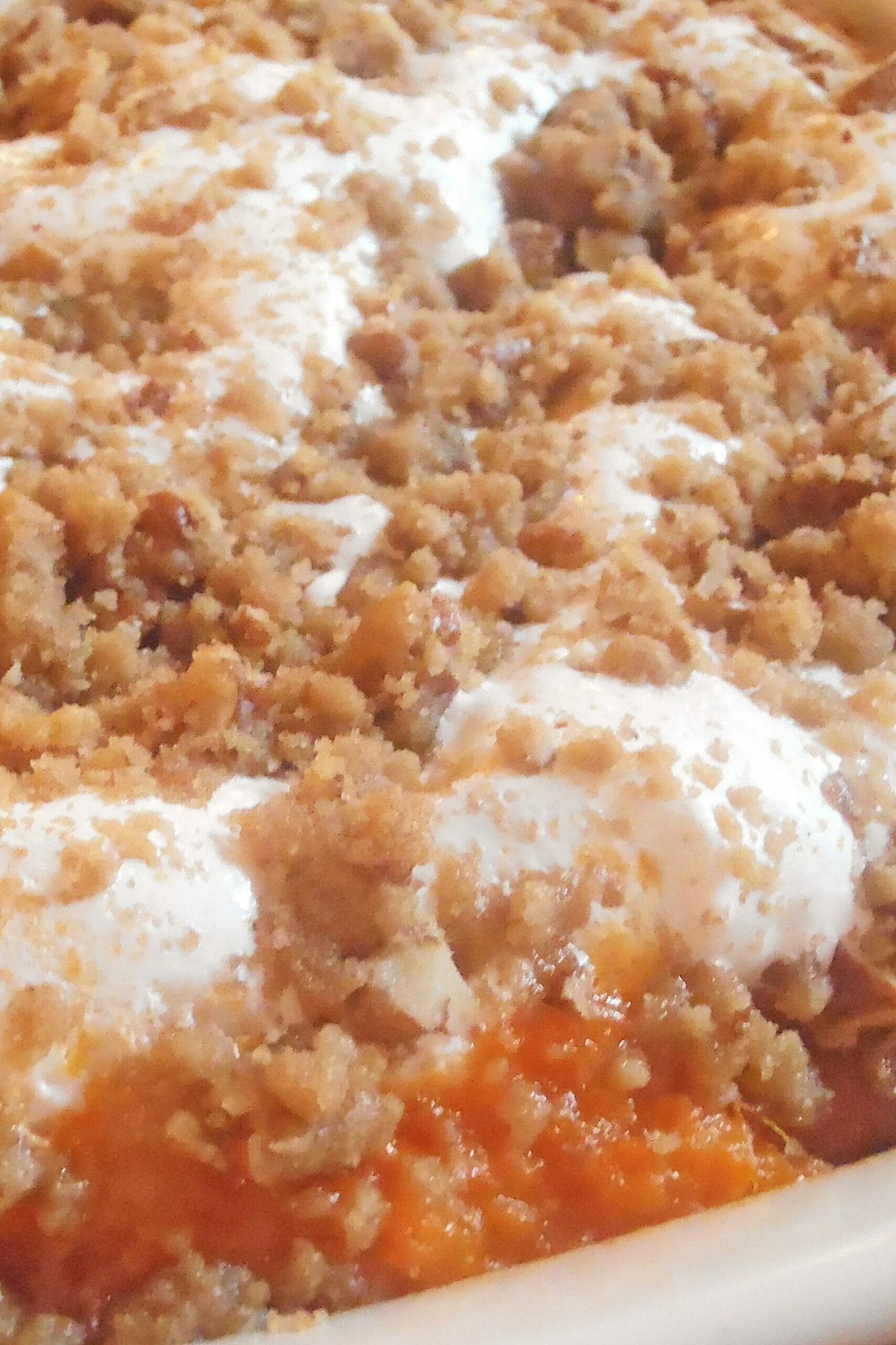 Sweet Potato Casserole with Marshmallow Fluff & Pecan-Streusel