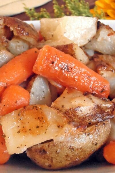 Roasted Ranch Potatoes with Carrots and Onions