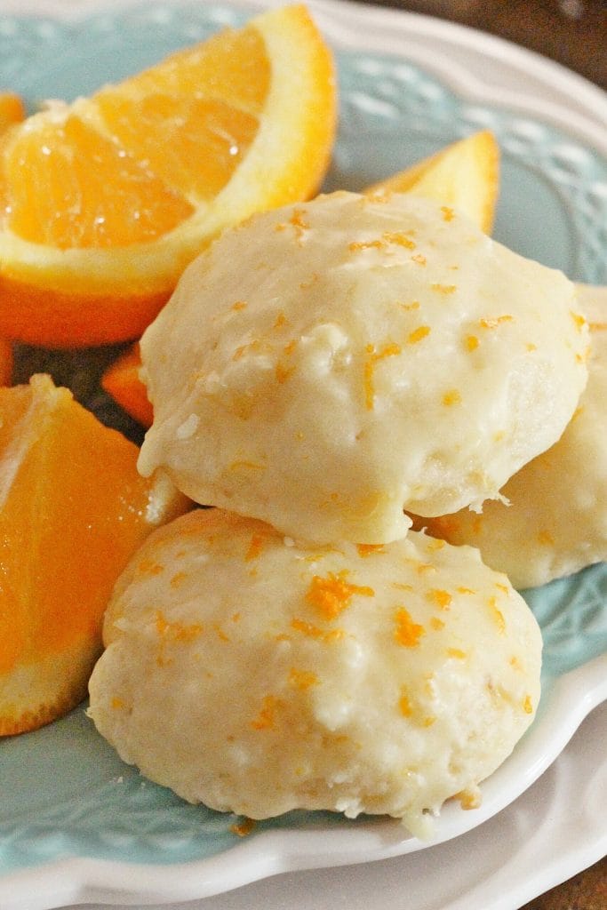 Fluffy Pineapple Cookies with Orange Glaze