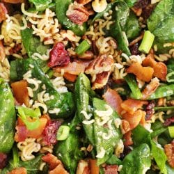Crunchy Ramen Spinach Salad
