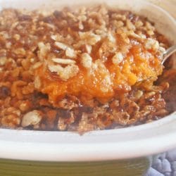 Sweet Potato Casserole with Crunchy Pecan Topping