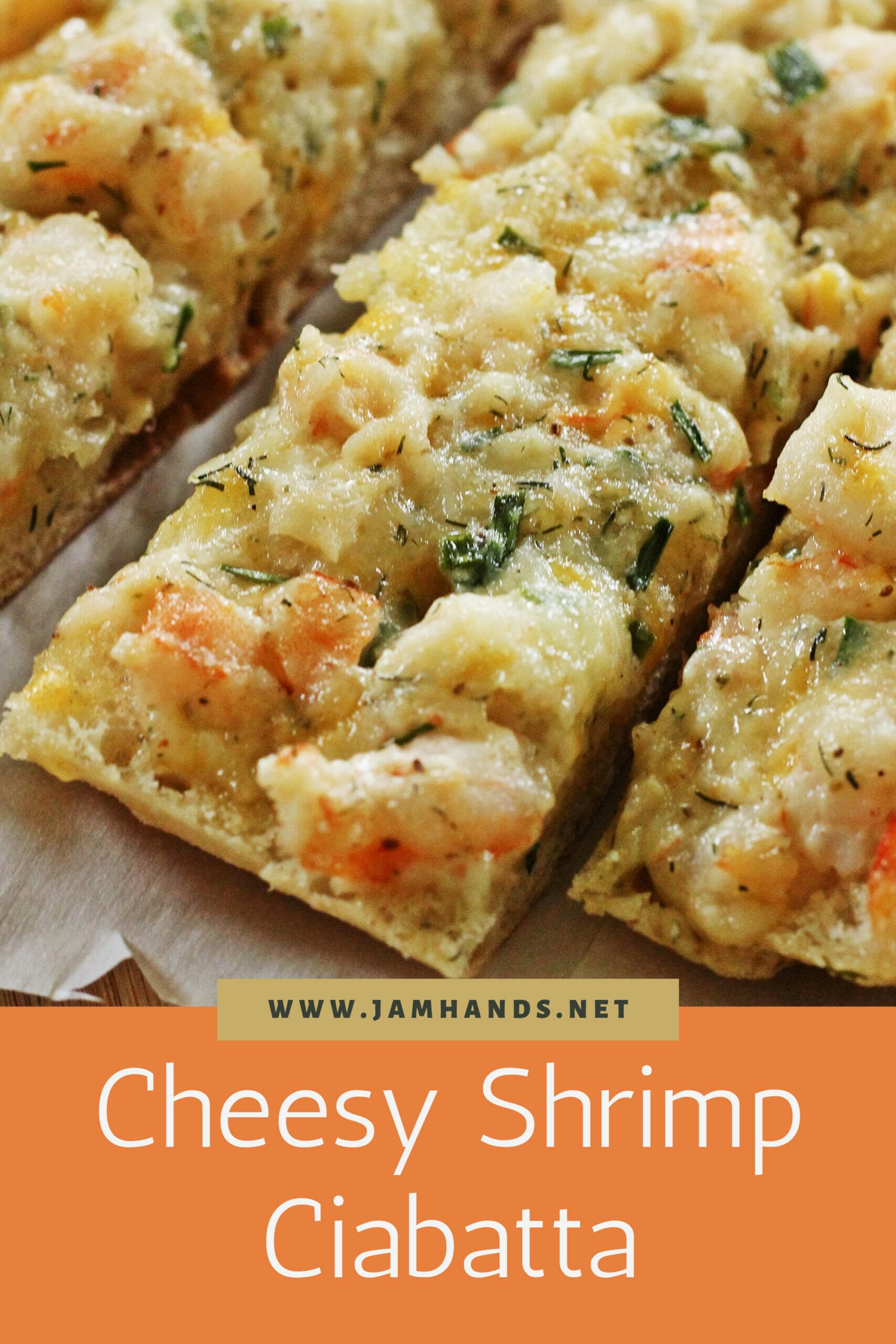 Cheesy Shrimp Ciabatta