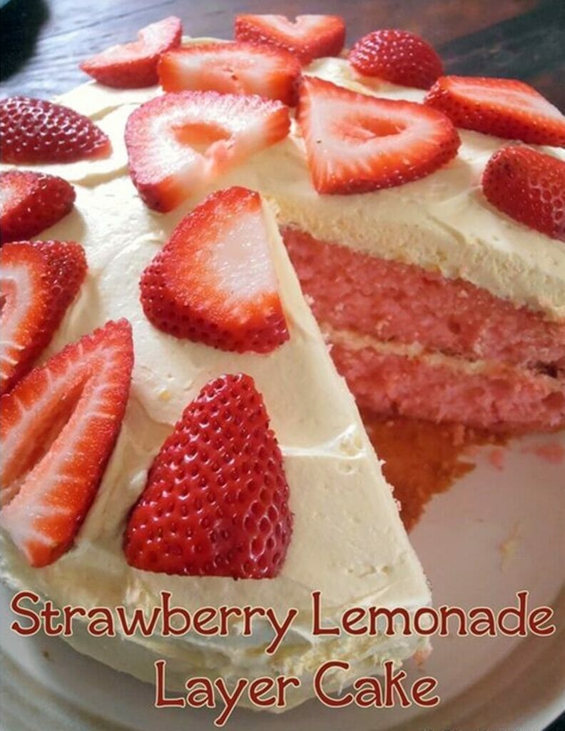 Strawberry Lemonade Layer Cake