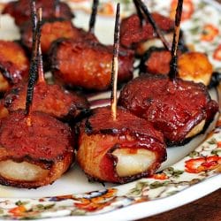 Lower Sugar Bacon Wrapped Barbecue Water Chestnuts